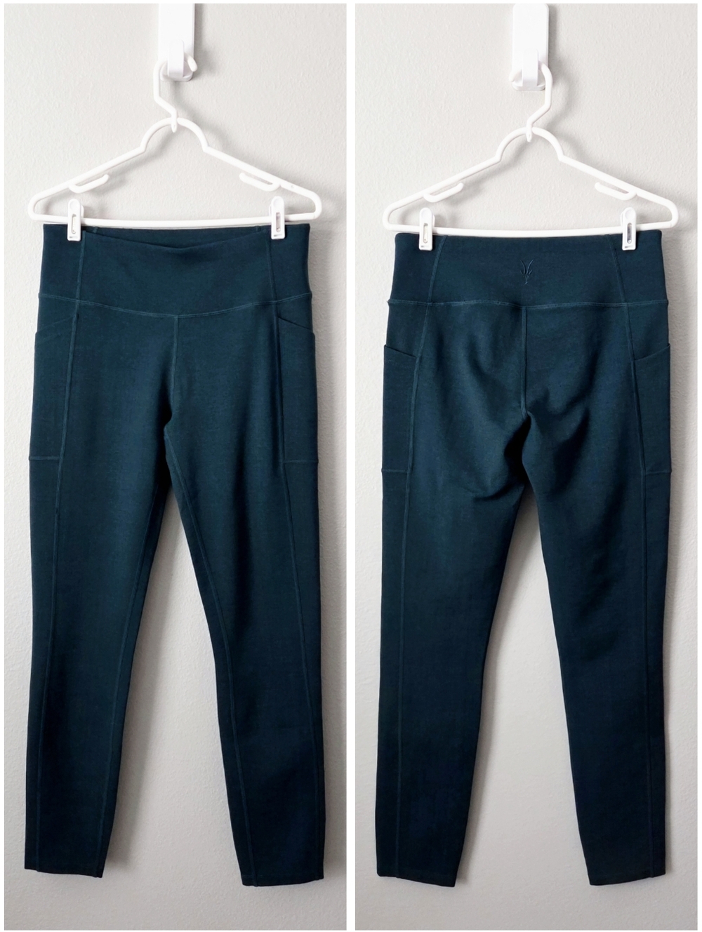 Ibex Teal Next-To-Skin Natural Base Layer Leggings, Wide Waistband & Pockets, LG - Picture 10 of 10
